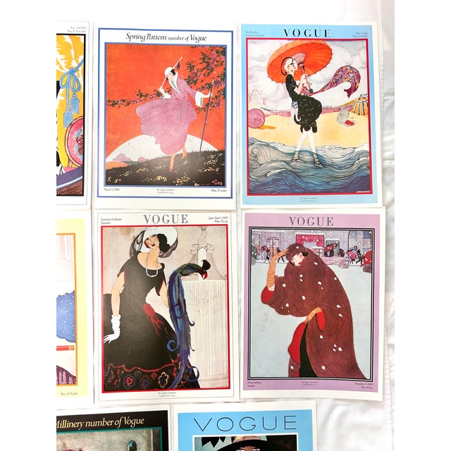 Art Deco Vintage Vogue Magazine Cover Art Prints - A Large Set of 11 For Sale - Image 3 of 10