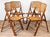 - Original 1970's Coastal Rattan & Wicker Folding Bistro Chairs - Matching Set of 4 - Wonderful Irregular Rattan Shoot...
