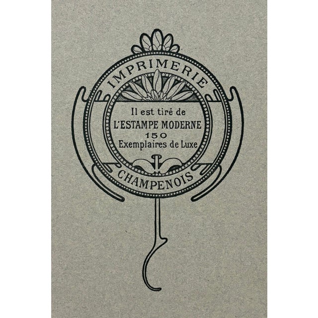 Black Alphonse Mucha, Cover for l'Estampe Moderne, July 1898, Lithograph For Sale - Image 8 of 9