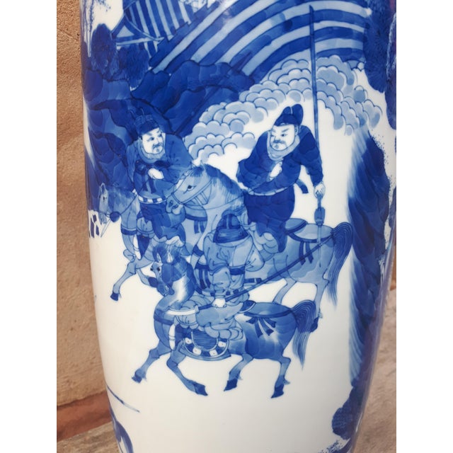 Chinese Blue and White Porcelain Vase, 1890s For Sale - Image 5 of 15