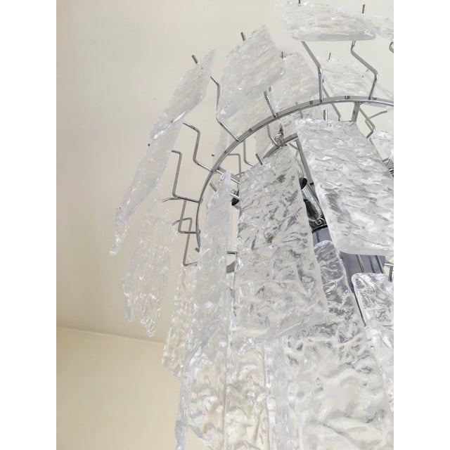 2000 - 2009 Murano Glass Hammer Transparent Sputnik Chandelier For Sale - Image 5 of 13