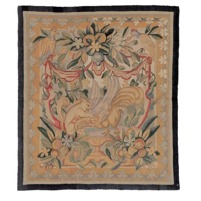 18th Century Small Fruit and Floral Green Yellow Red Tapestry, 1780s For Sale - Image 14 of 14