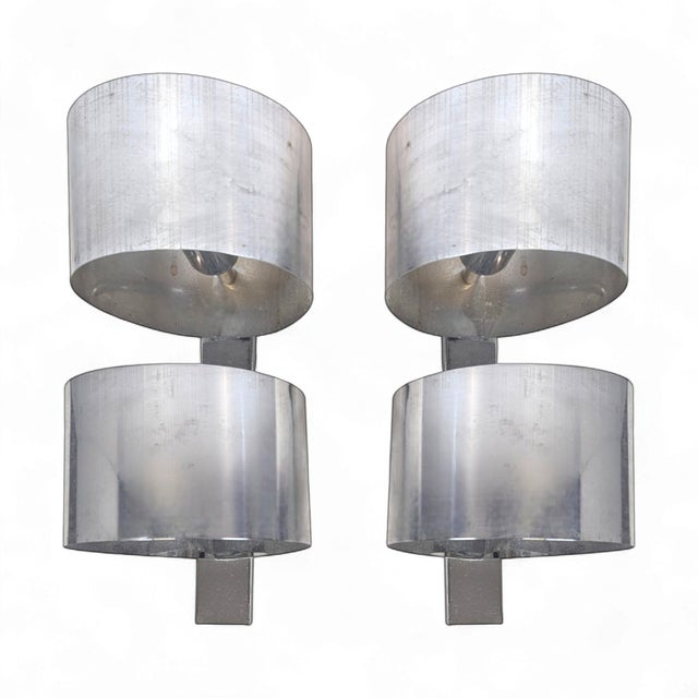 Space Age Chrome Wall Lights, Set of 2 For Sale - Image 6 of 6