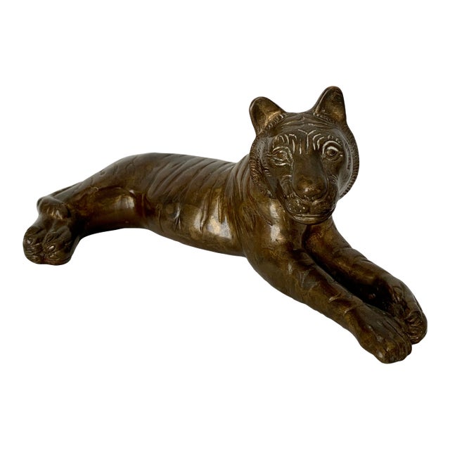 German Bronze Tiger Figurine For Sale
