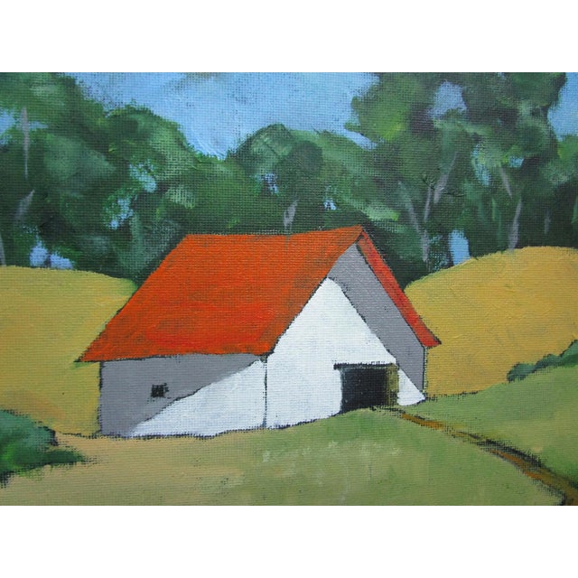 2020s Sonoma Farm Barn Lynne French 11x14 California Landscape Oil Painting For Sale - Image 5 of 5