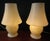 Murano Glass Table Lamps in White Lattimo Swirl, 1960s, Set of 2 For Sale - Image 4 of 6