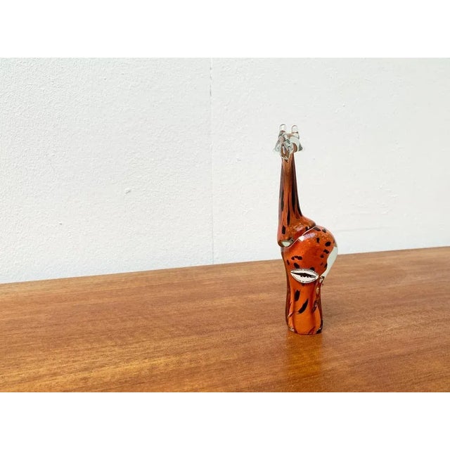 Glass Vintage Handmade African Glass Giraffe from Ngwenya Glass For Sale - Image 7 of 18