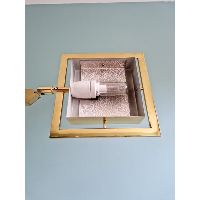 Hollywood Regency Brass Floor Lamp with Counterweight System, 1970s For Sale - Image 14 of 18