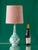 Blue-Green Delft Delvert table lamp made from a hand-painted vase by Royal Delft (De Porceleyne Fles), the last of the...