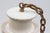 White Mid 20th Century White Pierced Ceramic Pendant Lights With Brass Hardware - a Pair For Sale - Image 8 of 11