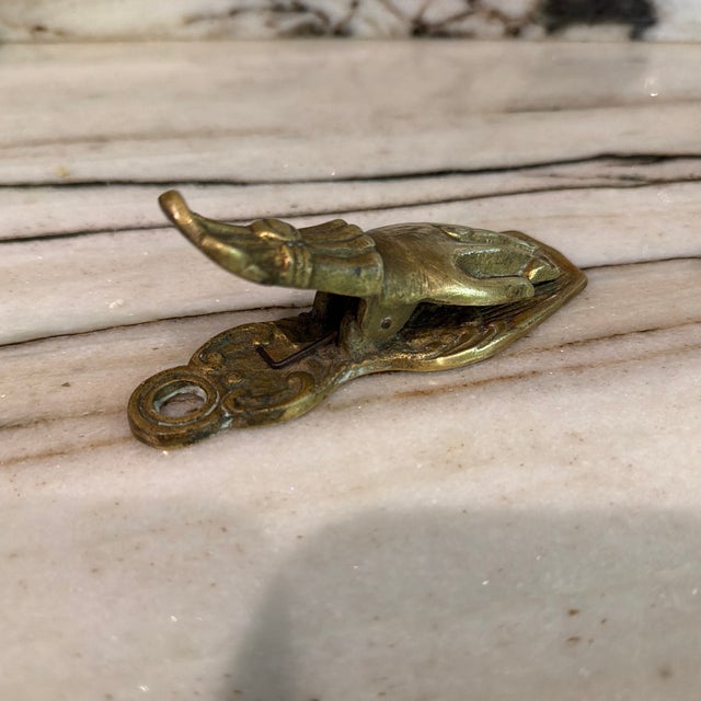 Victorian Hand Brass Paper Clip For Sale - Image 4 of 4