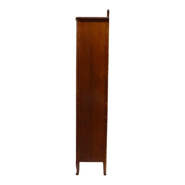 Oversized Antique Hersee & Co. Oak 2-Door Bookcase Signed C1910 For Sale - Image 4 of 9