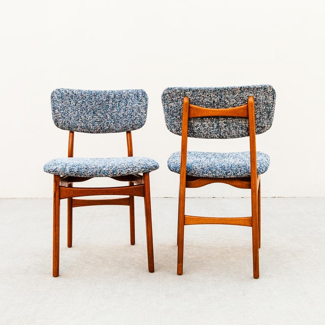 Restored 1960s Danish Mid Century Modern Solid Teak Dining Chairs For Sale In Los Angeles - Image 6 of 14