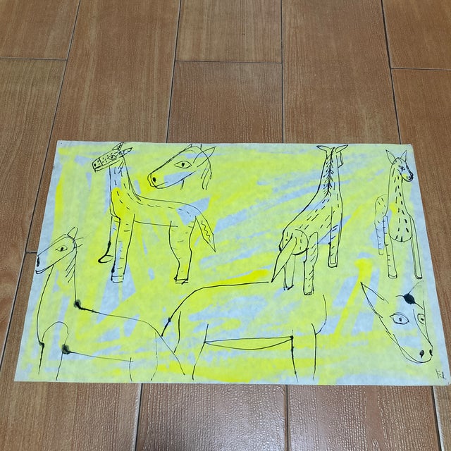 Children's Vintage Edith Issac Rose Animal Ink Drawing For Sale - Image 3 of 9