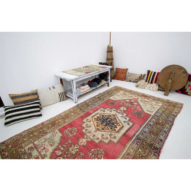 1960's Vintage Turkish Konya Rug- 4'7" x 7'8" For Sale In Los Angeles - Image 6 of 7