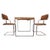 Vintage Wooden and Chrome Dining Table and Chairs by Ladislav Vrátník, 1970s, Set of 3 For Sale - Image 12 of 12