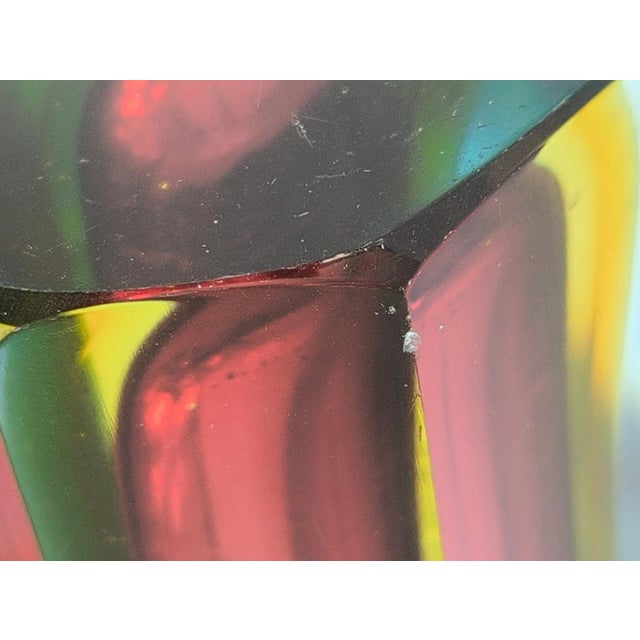 Large Murano Sommerso Block Vase 12 attributed to Mandruzzato, Italy, 1960s For Sale - Image 18 of 18