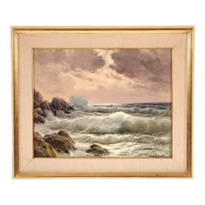 Italian Coastal Painting by Cavalier Michele Federico (1884-1966)