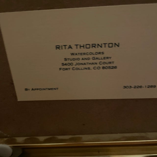 Paint Southwestern Monumental Rita Thornton Signed Original Watercolor For Sale - Image 7 of 8