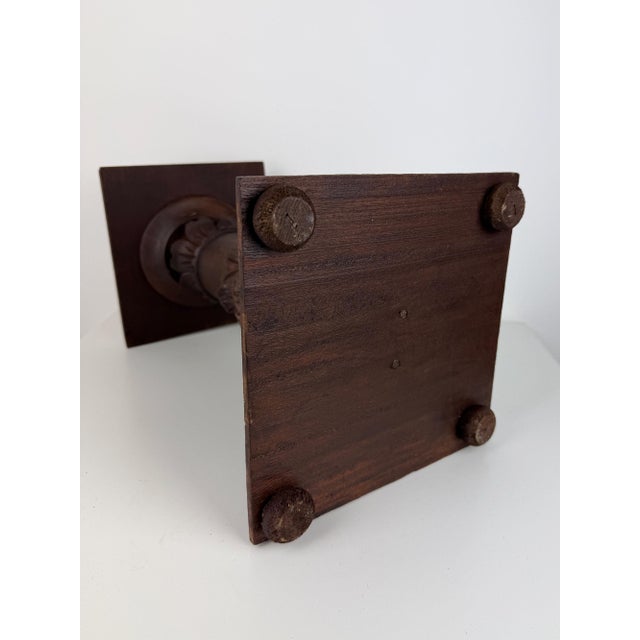 Antique Carved Wood Pedestal, 1890s For Sale - Image 15 of 17