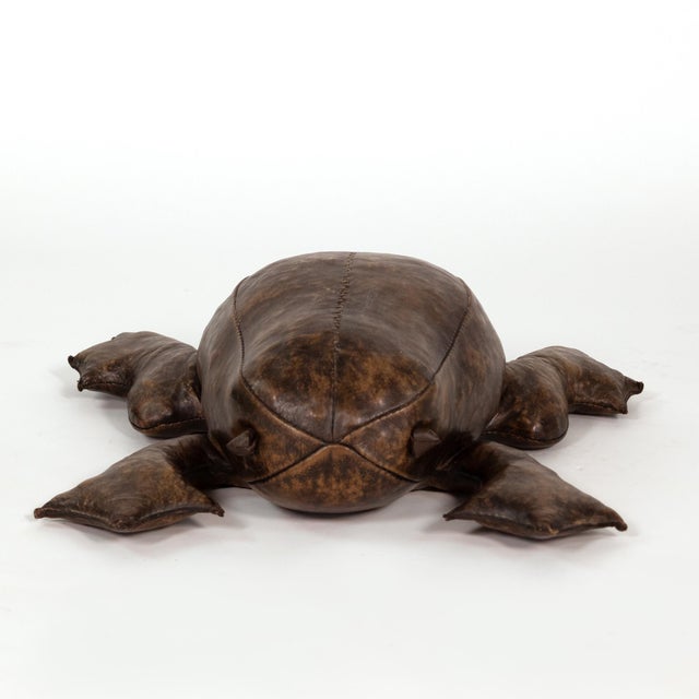 Animal Skin Leather Frog Footstool in the Manner of Dimitri Omersa For Sale - Image 7 of 9
