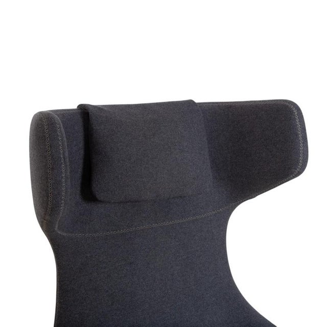 Gray Set of Grand Repos Lounge Chair and Ottoman in Grey Fabric by Antonio Citterio for Vitra For Sale - Image 8 of 18
