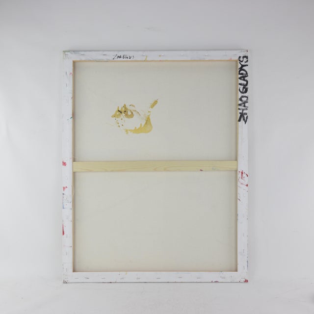 "Triptych in Shades" Contemporary Abstract Mixed-Media Painting For Sale - Image 9 of 10