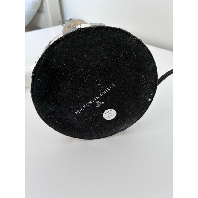 Vintage McKenzie Childs Handmade Mercury Balls With Bone Base Table Lamp For Sale - Image 9 of 11