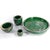 Silver Overlay Green Ceramic Set from C&P Firenze, Italy, 1950s, Set of 4 For Sale - Image 4 of 12