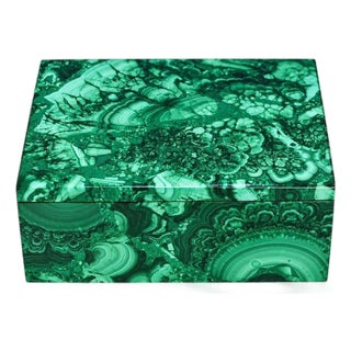 Malachite Box Rainbow Genuine Gemstone Italian Made For Sale