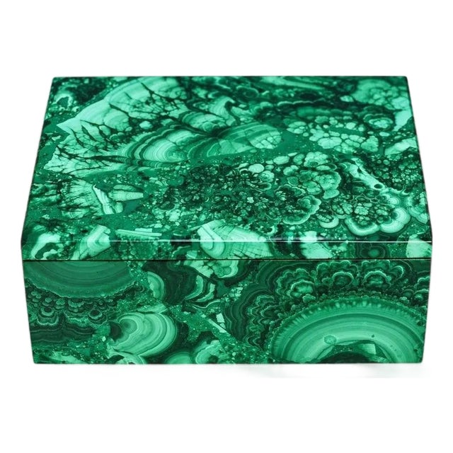 Malachite Box Rainbow Genuine Gemstone Italian Made For Sale