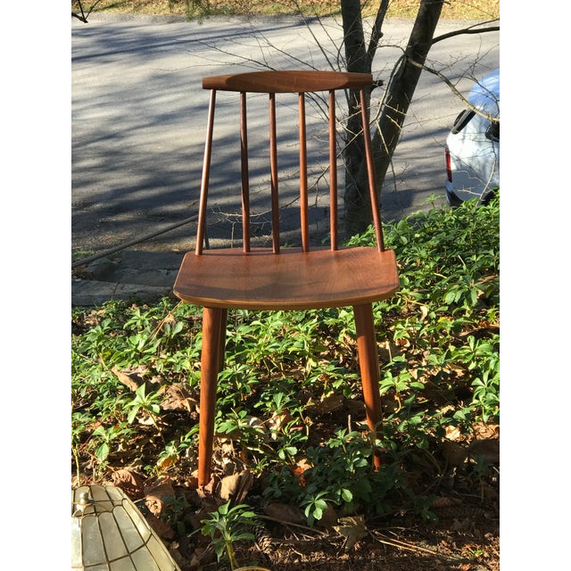 Wood 1970s Denmark 7341 Vintage Mid Century Teak Folke Palsson Farmhouse Chair, Wood and Stain Denmark 7341 For Sale - Image 7 of 10
