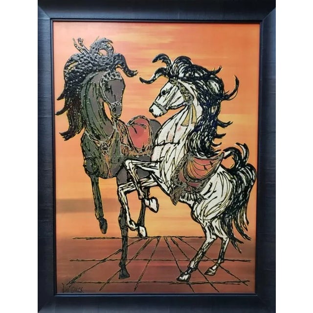 Mid-Century Modern Mid 20th Century Lee Reynolds Embellished Offset Lithograph - Carousel L69 Reproduction For Sale - Image 3 of 3