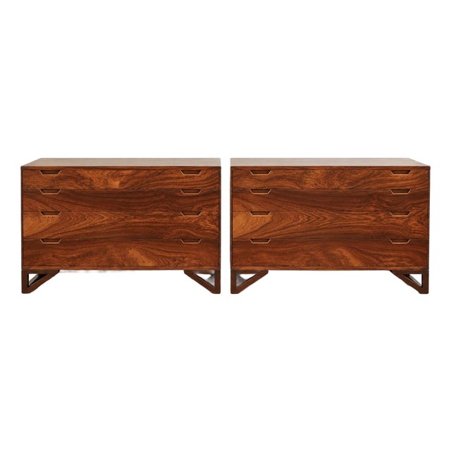1960s Pair of Svend Langkilde Danish Rosewood Chest of Drawers For Sale