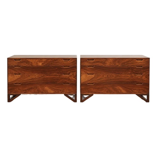 Pair of Svend Langkilde Rosewood Chests / Nightstands, Denmark, 1960s For Sale