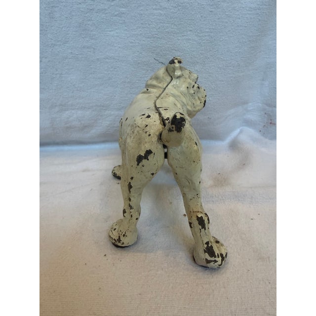 1940s Cast Iron White Bulldog For Sale - Image 4 of 9