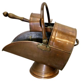 Arts and Crafts Copper Helmet Coal Scuttle, 1880 For Sale