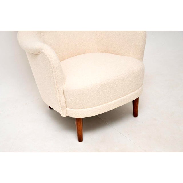 Wood Vintage Swedish Samsas Lounge Chair attributed to Carl Malmsten, 1960s For Sale - Image 7 of 9