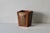 Pieced Copper Plate Leather Western Theme Wastebasket Vintage For Sale - Image 12 of 14