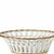 Porcelain - 2 Fruit Bowls. French; 20th century, molded and perforated porcelain with gold decoration. Dimensions: 9 cm x...