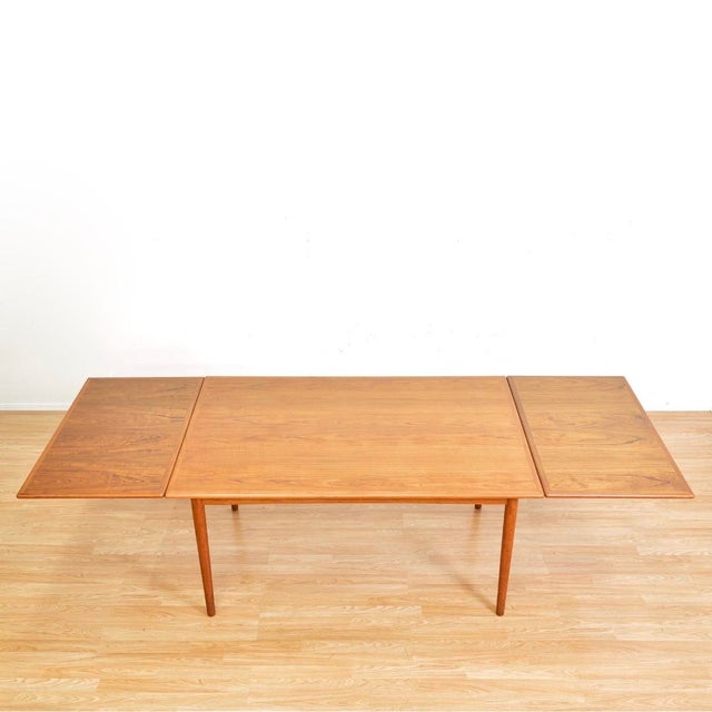 Wood Large Mid 20th Century Teak Extending Dining Table by Georg Petersens Møbelfabrik For Sale - Image 7 of 12