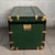 20th Century Green Wood and Metal Travel Trunk For Sale - Image 5 of 11