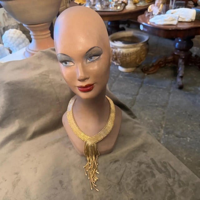2000 - 2009 2000s Vintage Costume Jewelry Gilded Metal and Faux Pearls Necklace For Sale - Image 5 of 18