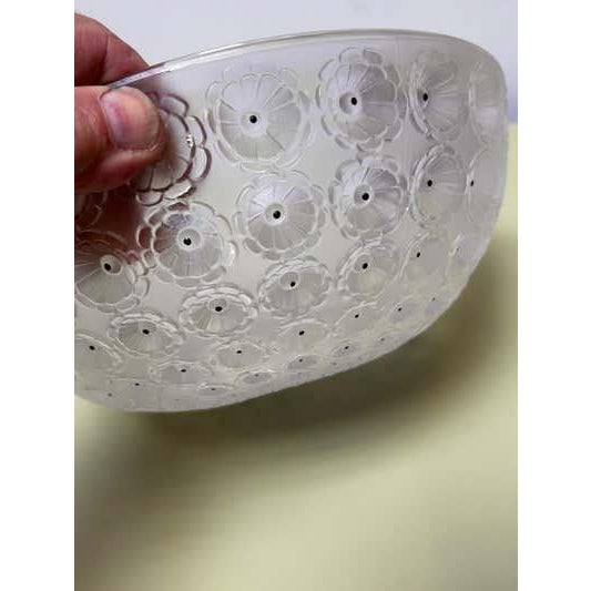 René Lalique Art Deco Nemours Bowl, Glass, France, 10-Inch Diameter For Sale - Image 10 of 13