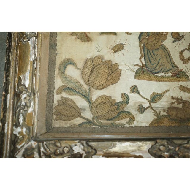 English Charles II Stumpwork Needlework Picture, 1650 For Sale - Image 10 of 18