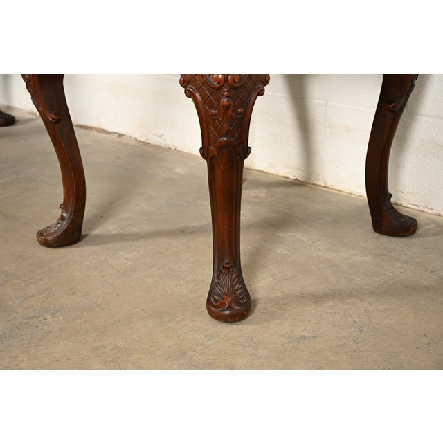Berkey & Gay Style Chippendale Carved Mahogany Sideboard or Bar Cabinet, Circa 1920s For Sale - Image 13 of 18
