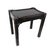 Vintage Chinese Black Lacquer Small Side Table.This hand-carved side table has a faux bamboo top, faux bamboo edges all...