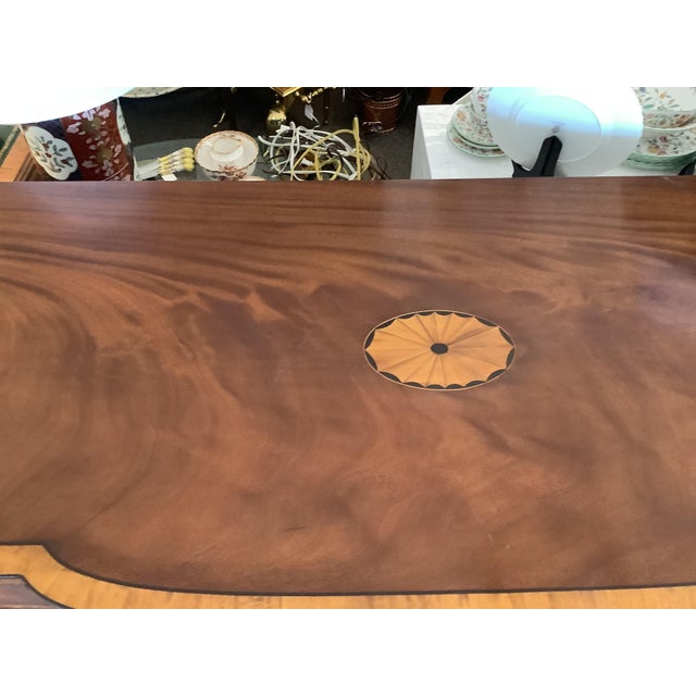 2010s Custom Made Inlaid Mahogany Sideboard For Sale - Image 5 of 9