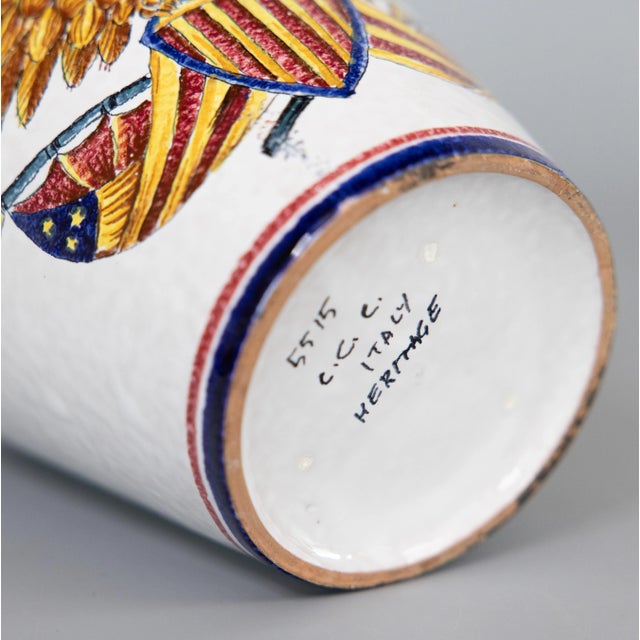 Vintage Italian Federal Style Eagle Ceramic Planter Cachepot For Sale In Houston - Image 6 of 7