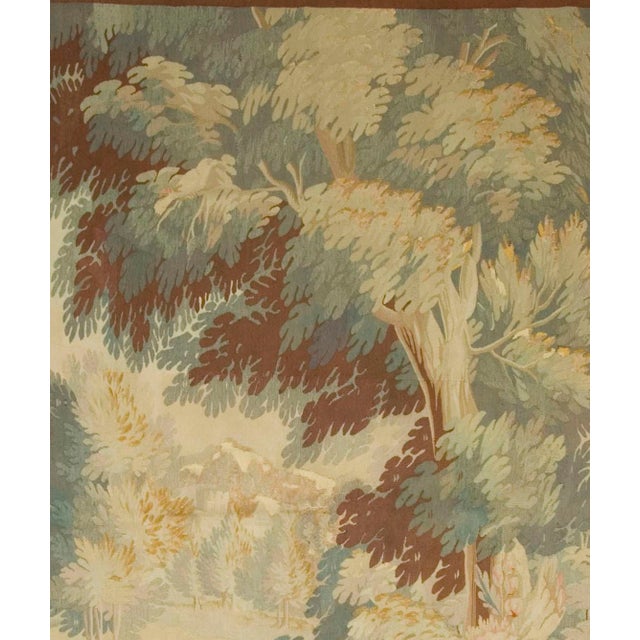 French Antique Circa 1850 French Verdure Tapestry 5'7 X 9'1 For Sale - Image 3 of 8